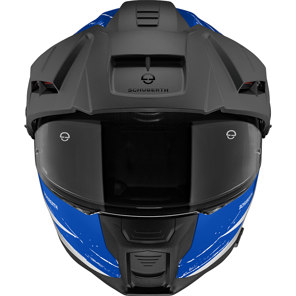 Schuberth - Casque E2 Explorer Blanc brillant / Bleu / Rouge