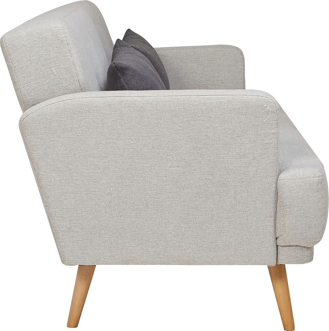 SalesFever Schlafsofa »Malmö - Komfortabler 2,5-Sitzer inklusive Zierkissen« mit Schlaffunktion, Breite 214 cm