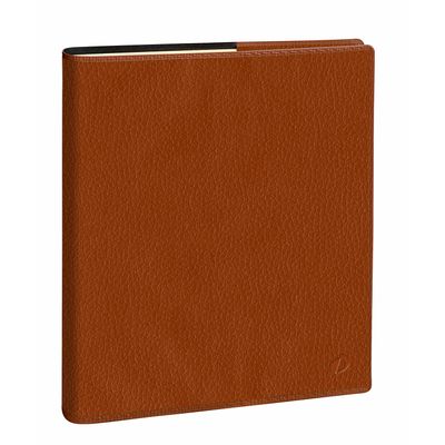Agenda Marlow Executif Prestige avec répertoire - 1 semaine sur 2 pages - 16 x 16 cm - camel - Quo Vadis