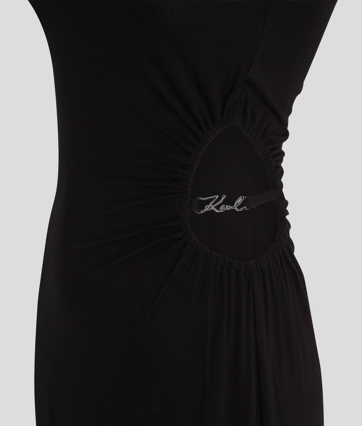 ROBE DE PLAGE ASYMÉTRIQUE À ÉPAULE DÉNUDÉE KARL SIGNATURE