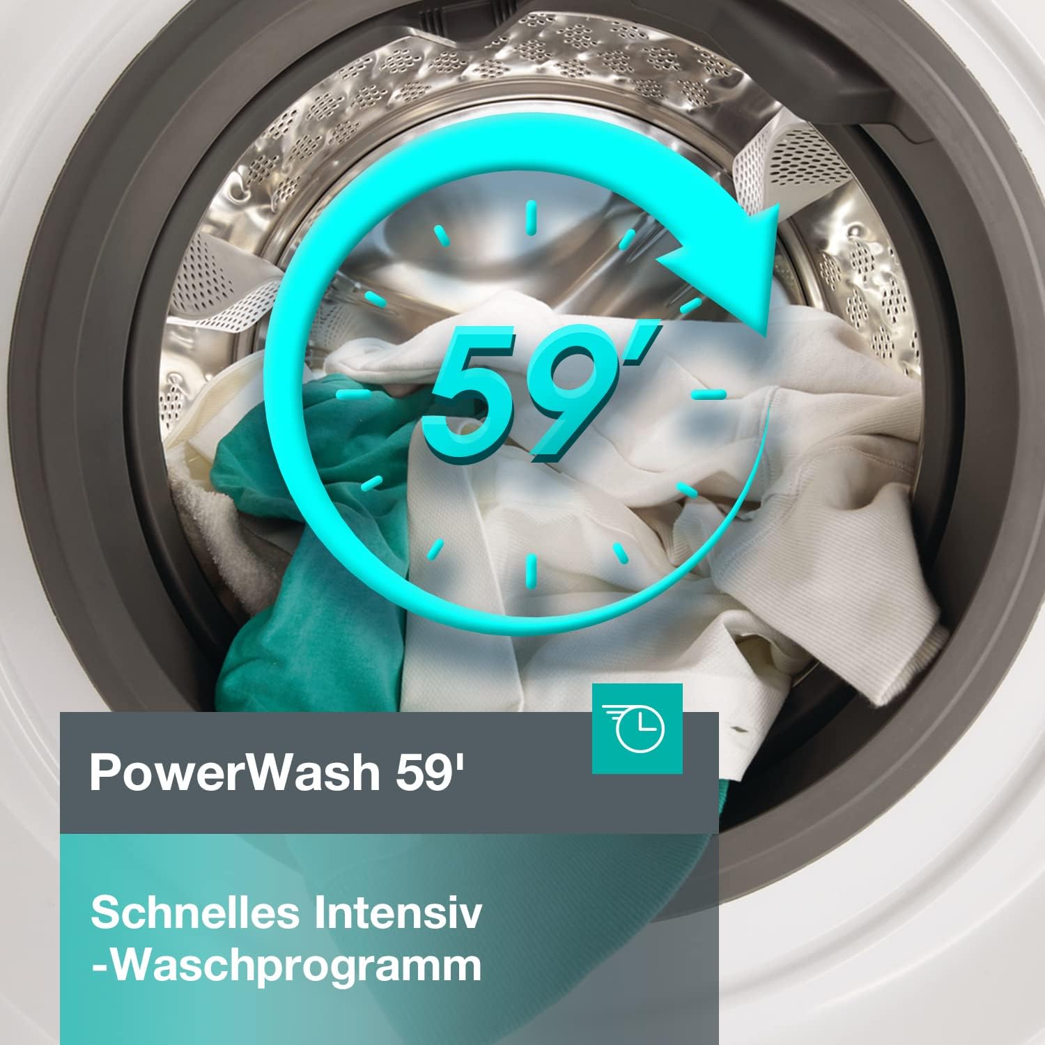 Gorenje WNEI 86 APS Waschmaschine mit Dampffunktion / 8 kg / 1600 U/min /16 Programme/Inverter Motor/Edelstahltrommel/AquaStop/Kindersicherung/SterilTub/Weiß
