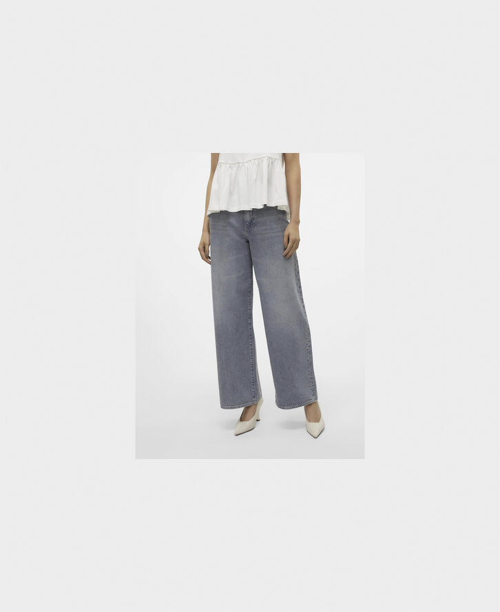 Vero Moda VMELINA SHR WIDE DNM JEANS BA232 VM Medium grey denim