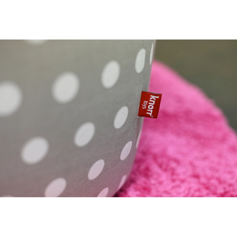 knorr toys® Bällebad soft - Grey white dots - 300 balls soft pink grau