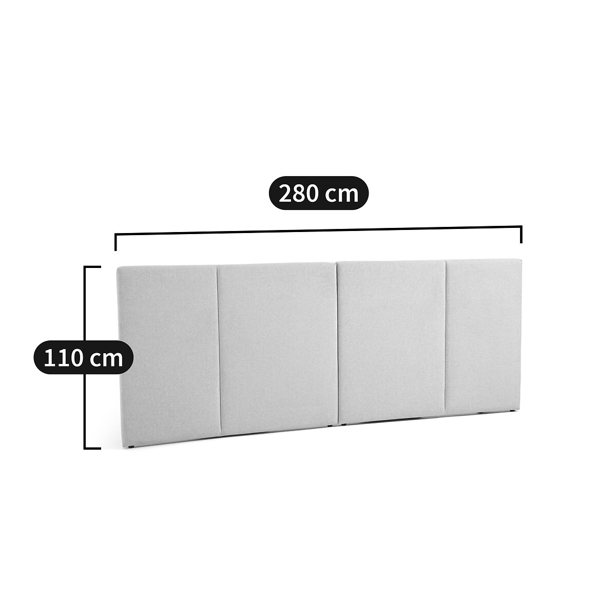 LA REDOUTE INTERIEURS<br>Cabeceira XXL, Marfim