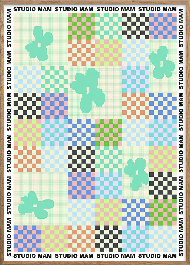 Poster & Frame Daisy Grid Flerfarvet