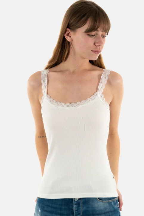 débardeurs freeman t. porter dansy rib col95-l 10 white