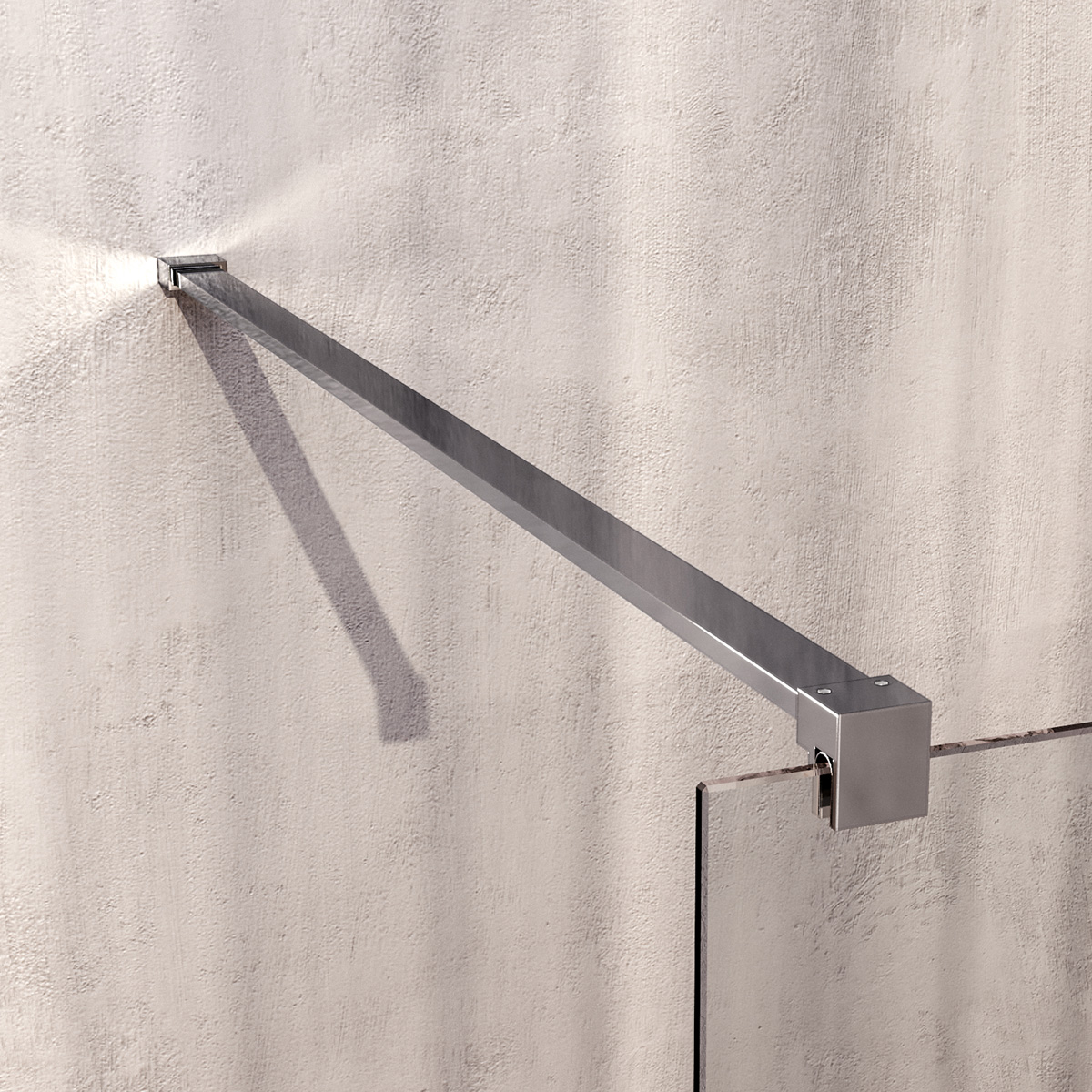 Brauer Void profielloze douchecabine 80x80cm chroom