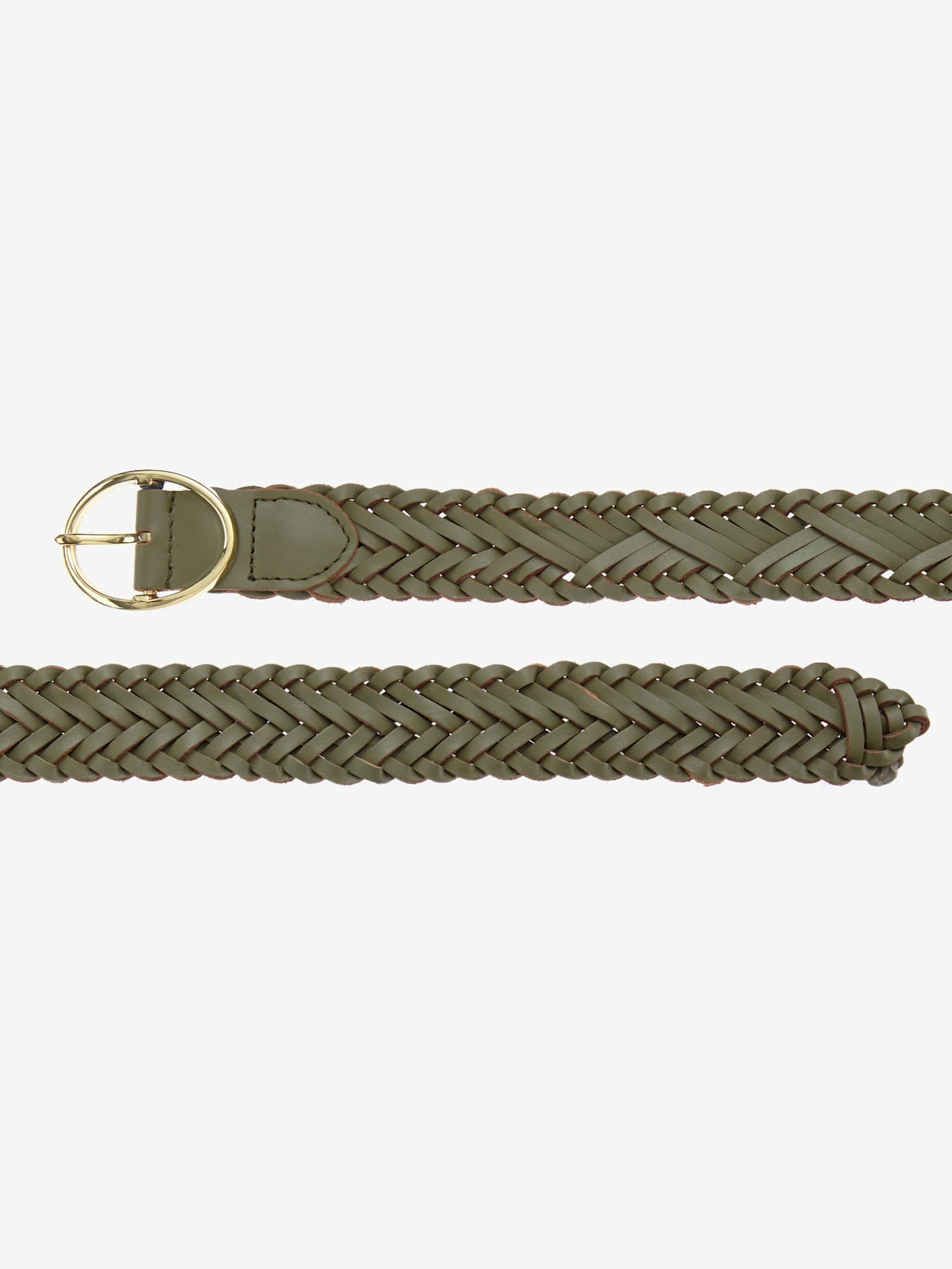 Ceinture en cuir forme personnalisée grâce à l'aspect tressé