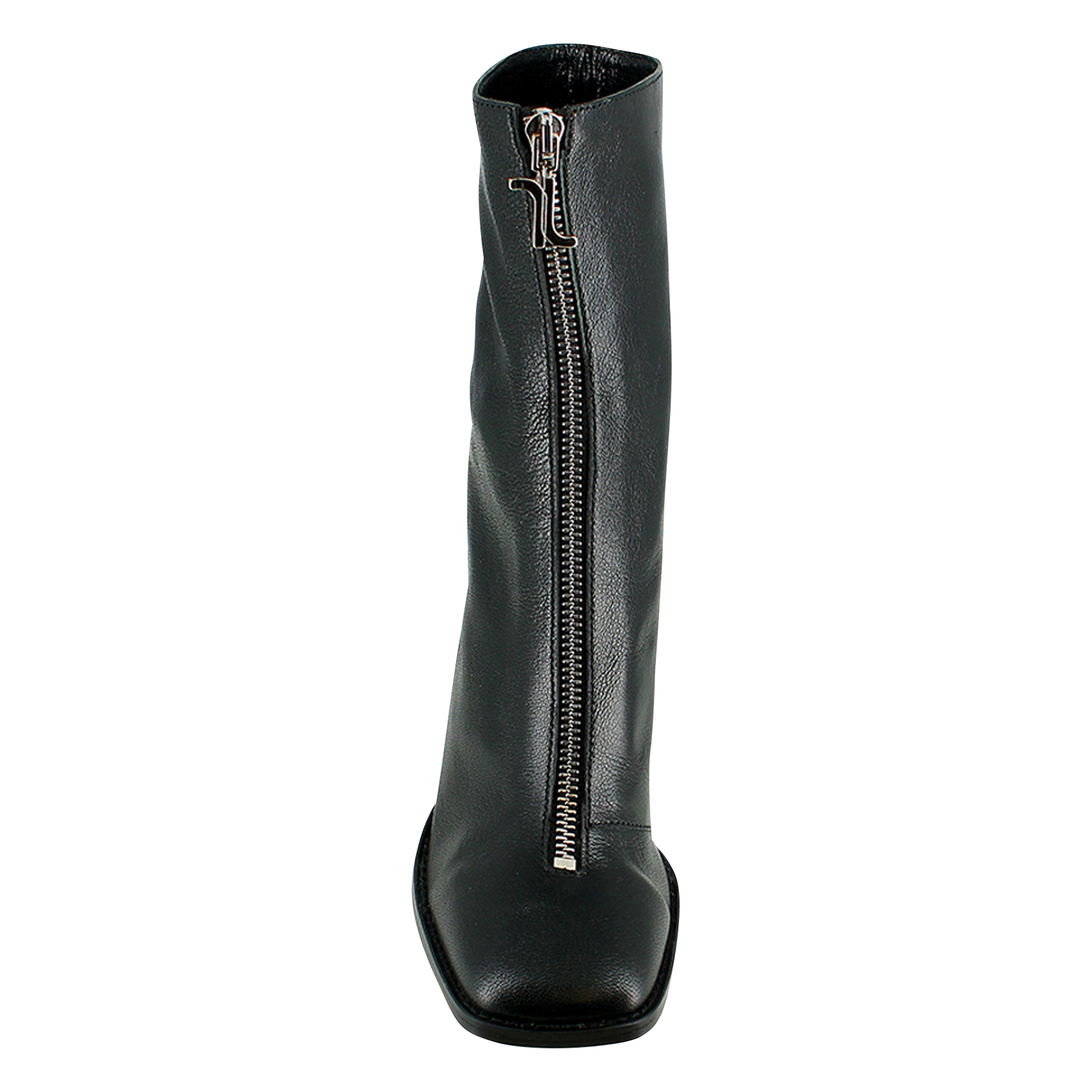 VANDANA - Bottines à talons en cuir | Noir