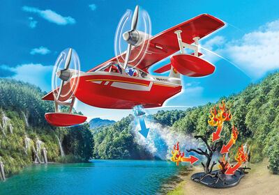 Playmobil 71463 Action Heroes Byggesett Brannfly med Slukkefunksjon