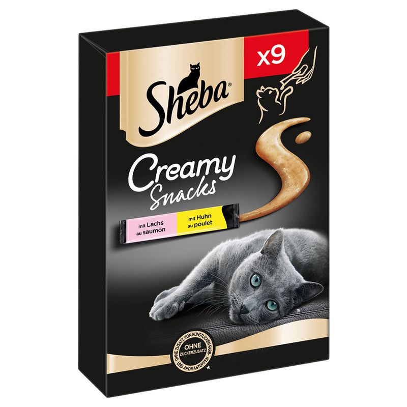 Lots économiques Sheba Creamy Snacks 8 x 12 g