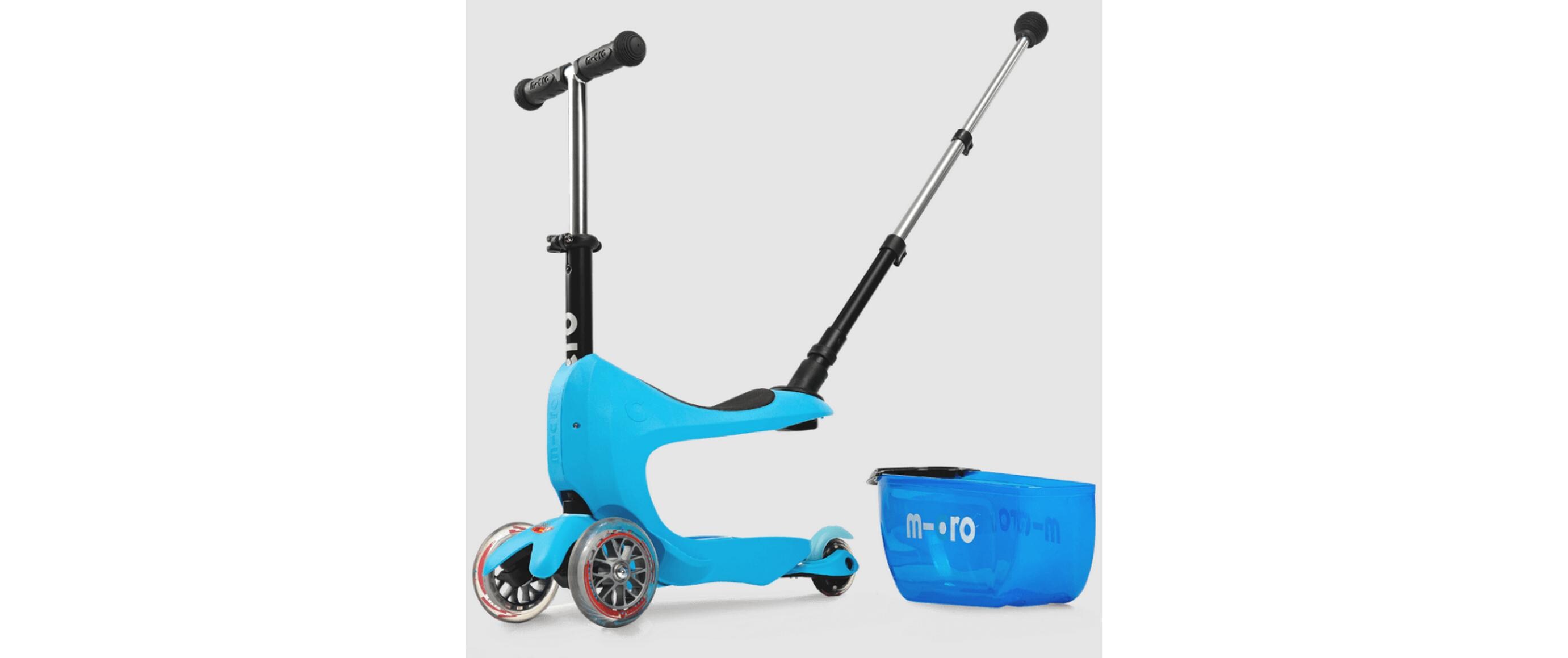 Kickboard Mini2go Deluxe Plus Blue<br>Scooter mit Sitz