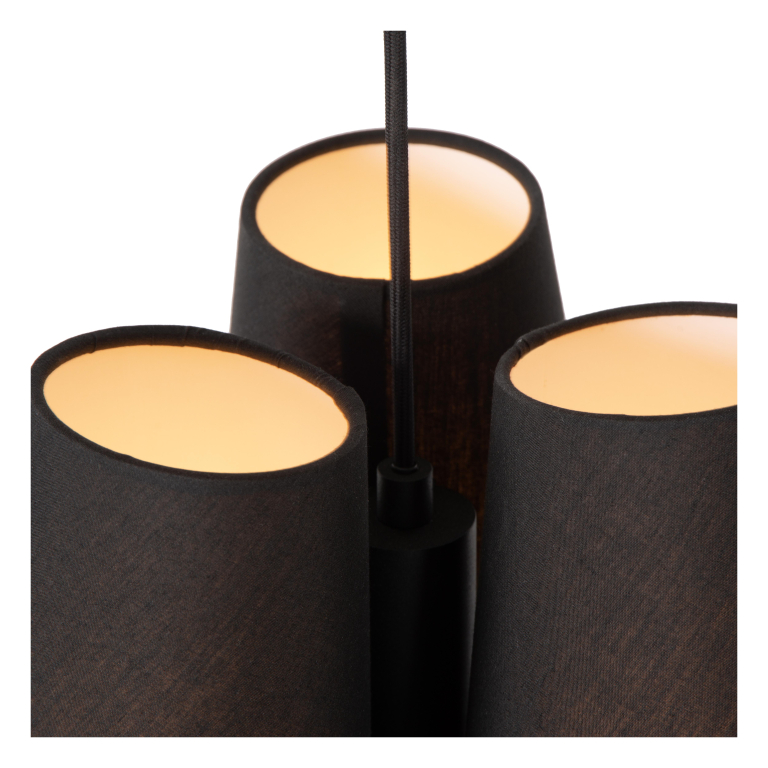 Lucide Gregory 3 cluster hanglamp zwart