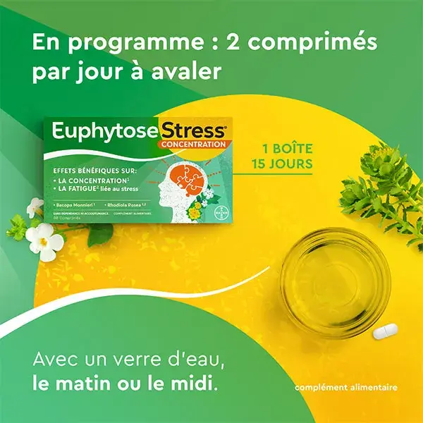 Euphytose Stress ® Concentration - Stress 30 comprimés