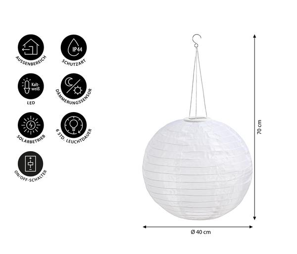 Dehner Solar-Lampion, ca. Ø 40/70 cm