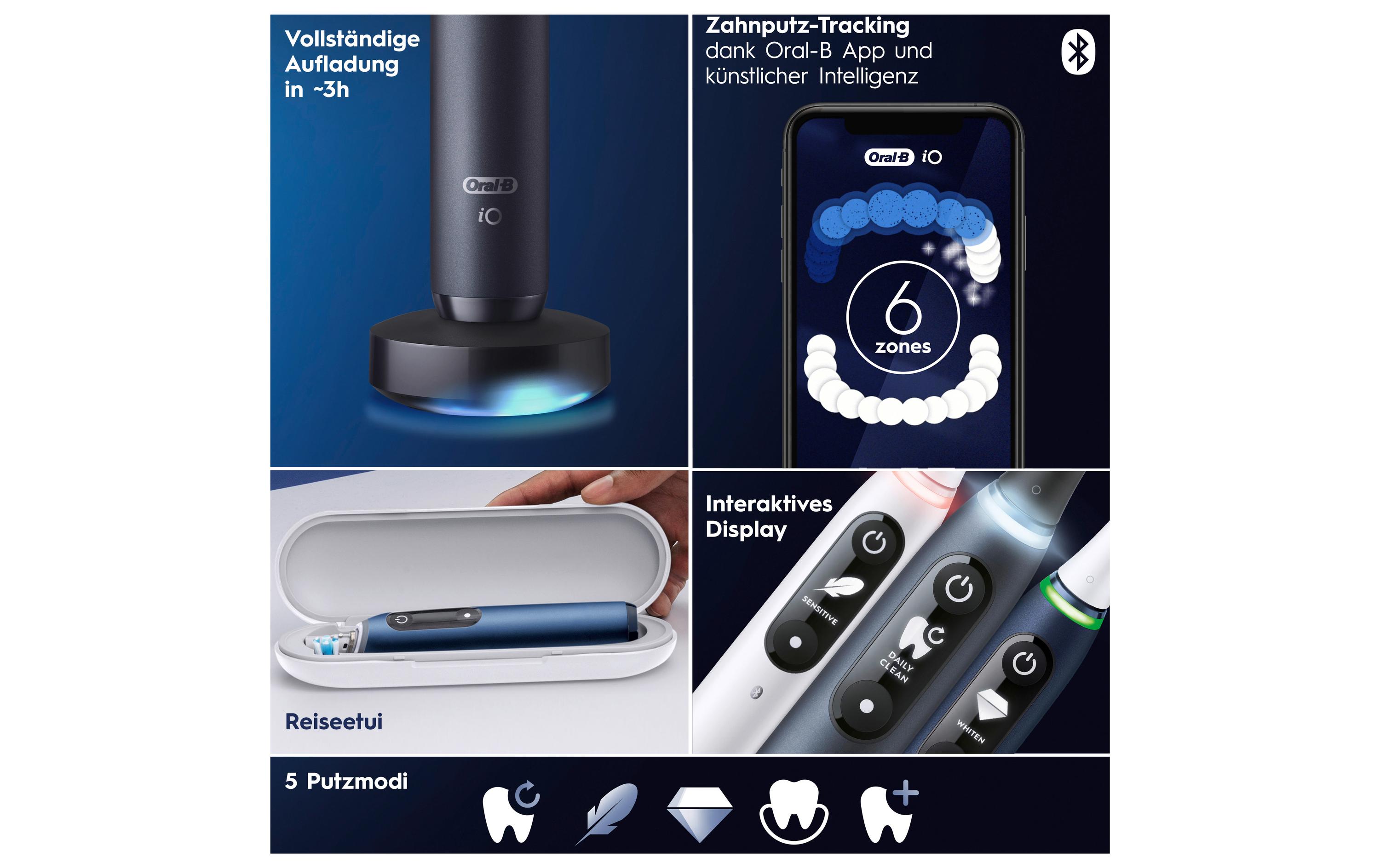 Mikrovibrationszahnbürste iO Series 7N Black Onyx<br>Elektrische Zahnbürste