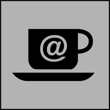 Pictogramme d'information - Cybercafé - ISO 7001 - Gravoply