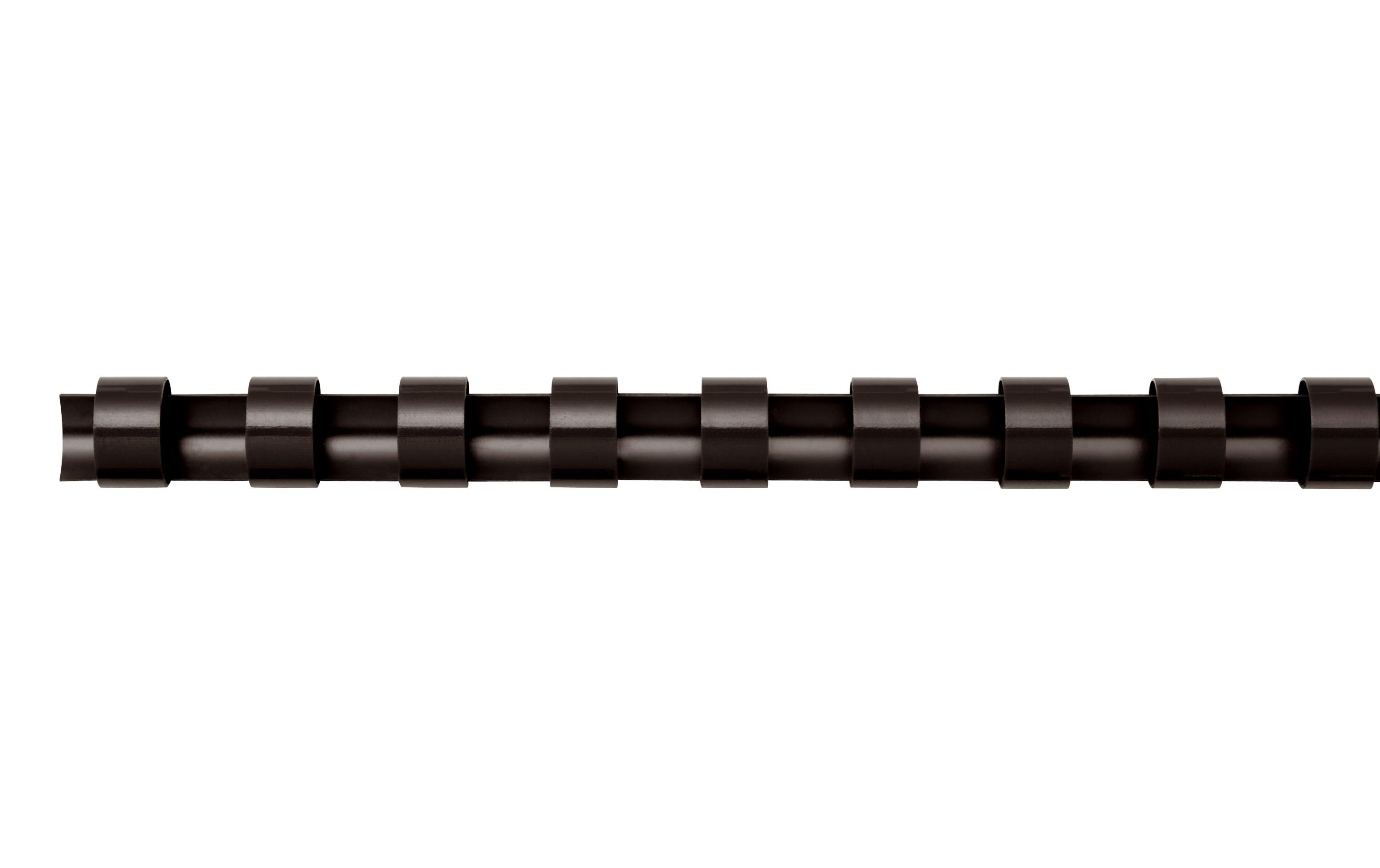 Binderücken 6 mm Schwarz, 25 Stück25 Stück, schwarz