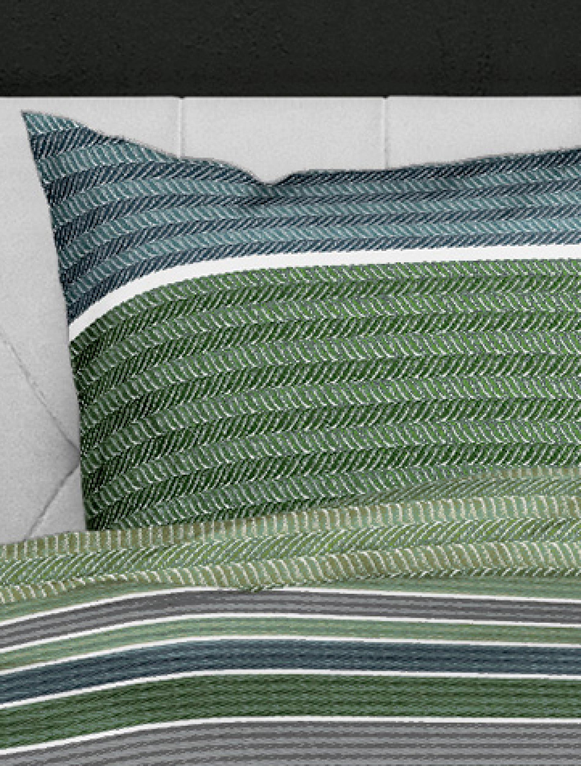 Bettwäsche Mako-Satin salbei 135x200cm, mit 1 Kissen