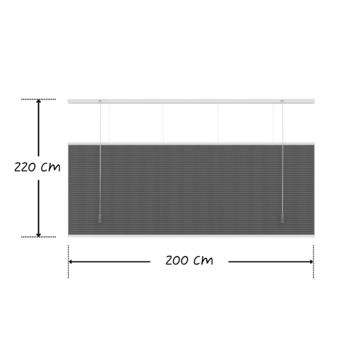 KARWEI dubbel plisségordijn lichtdoorlatend antraciet (kleurnr. 6003) 200x220 cm (bxh)
