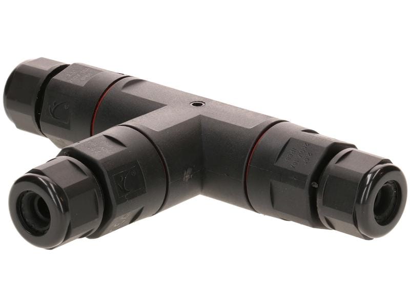 Max Hauri Verbindungsmuffe T-Stück IP68, 6.5 - 11 mm, Schwa 3-fach Kabelverbinder für den Aussenbereich