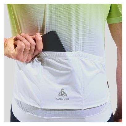 Maillot Manches Courtes Odlo Zeroweight Chill-Tec Jaune/Blanc