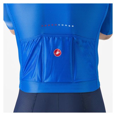 Maillot à Manches Courtes Castelli Climber's A/C Homme Bleu