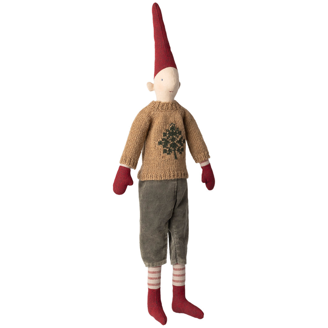 maileg decoratie pixie jongen - gebreide trui - maat 3 - 49 cm