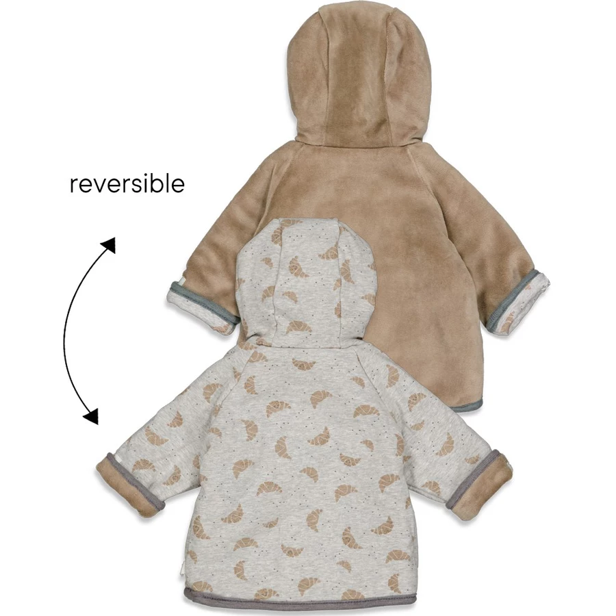 Feetje Wendejacke Little Croissant Grijs Melange