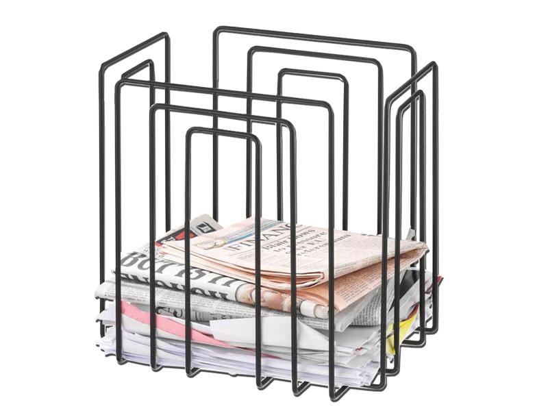 MERLO|T Zeitungsständer A4 Schwarz Zeitungssammler aus Metall