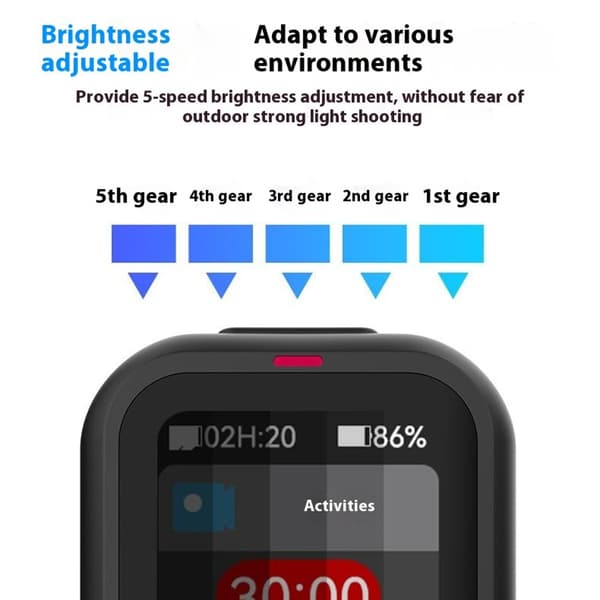 Fjernkontroll for GoPro Hero 13 12 11 10 9 8 GoPro MAX Bluetooth fargeskjerm