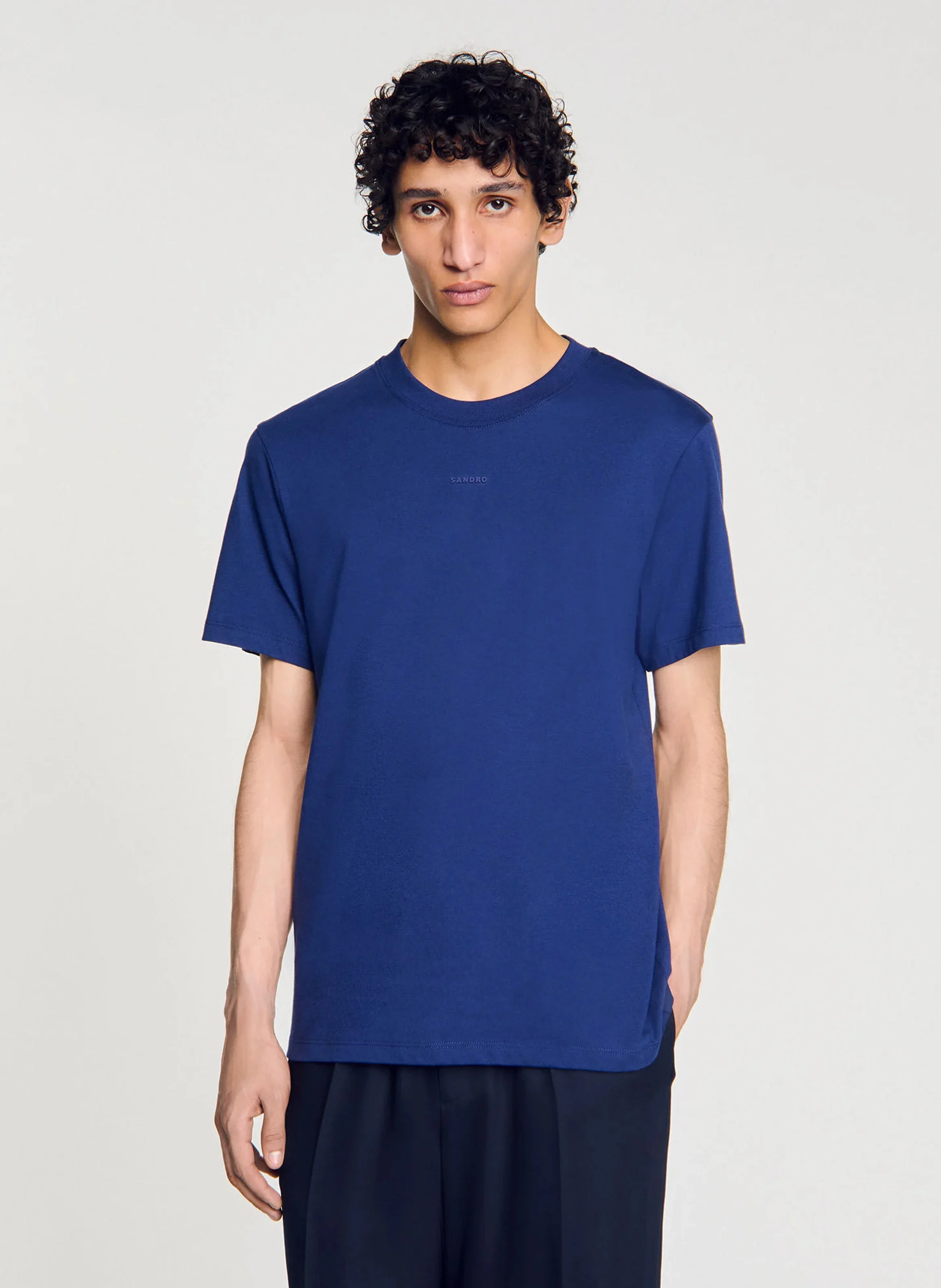 Tee-shirt droit en coton | Bleu