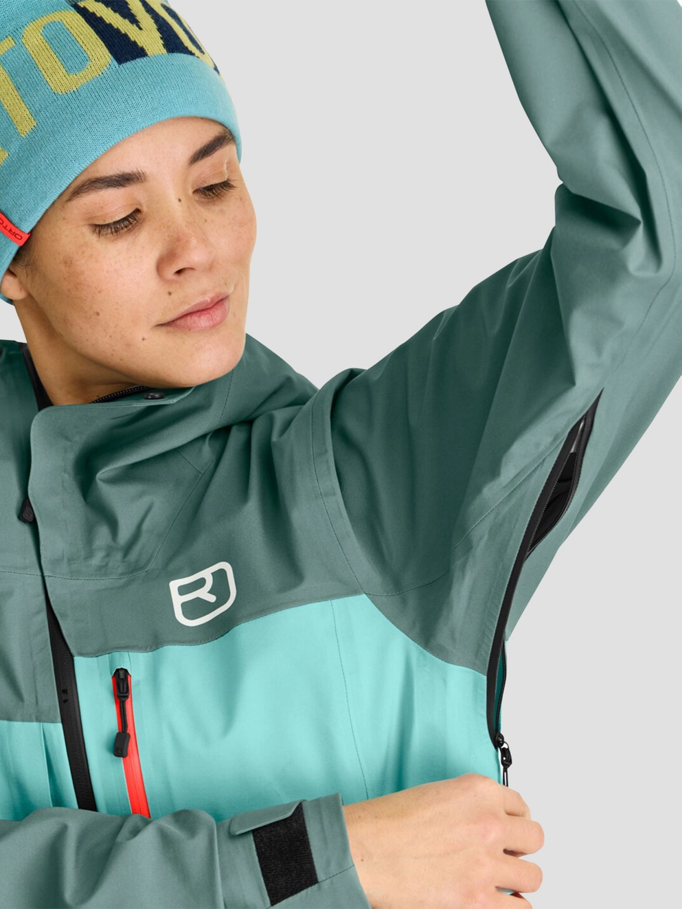 Ortovox 3L Ravine Shell Jacket ice waterfall