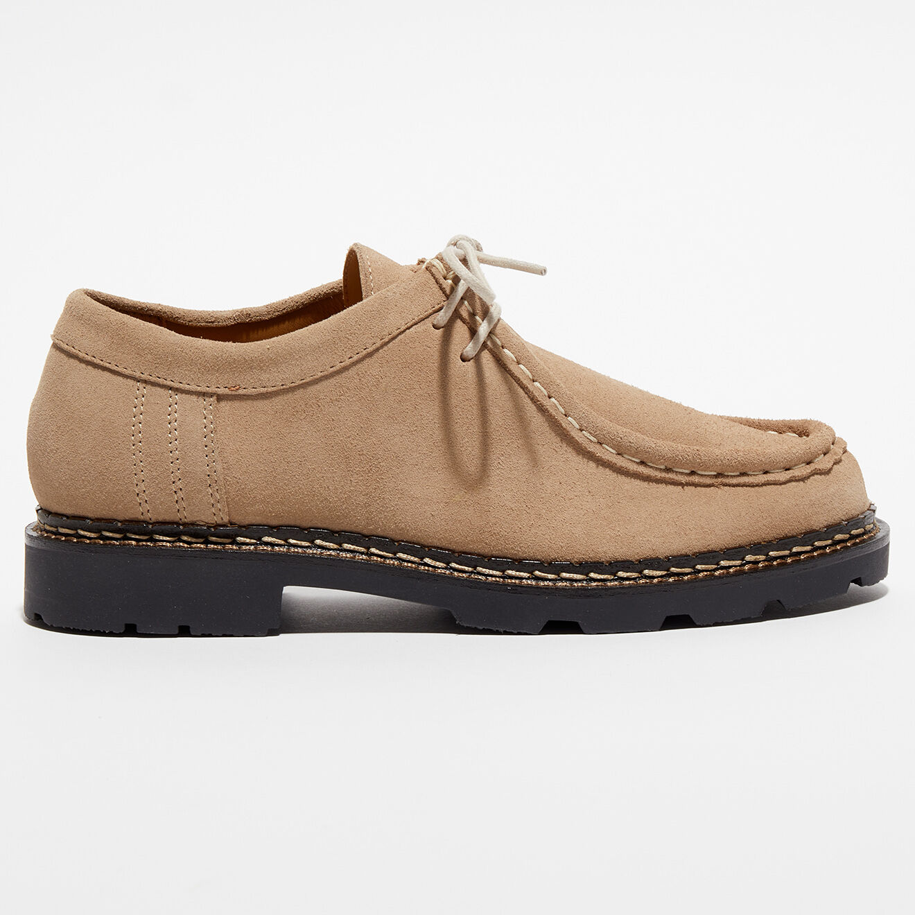 Apologie Studio Derbies en Velours de Cuir Loretta beiges