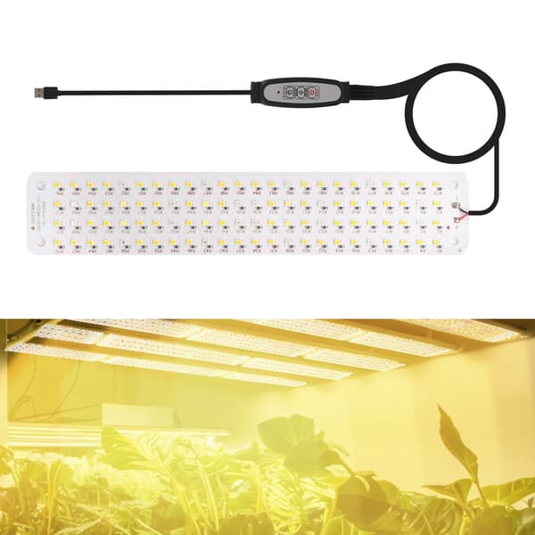 LED Plantelys med 1 panel og 4-trinns dimmer