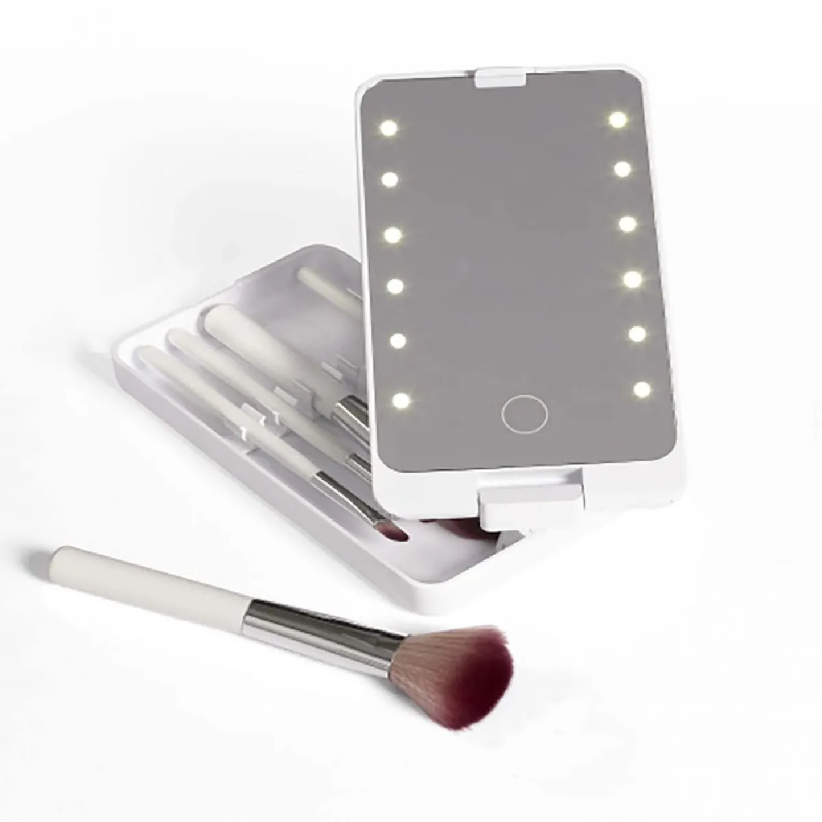 Cosmetic Club Boitier maquillage avec miroir LED et pinceaux
