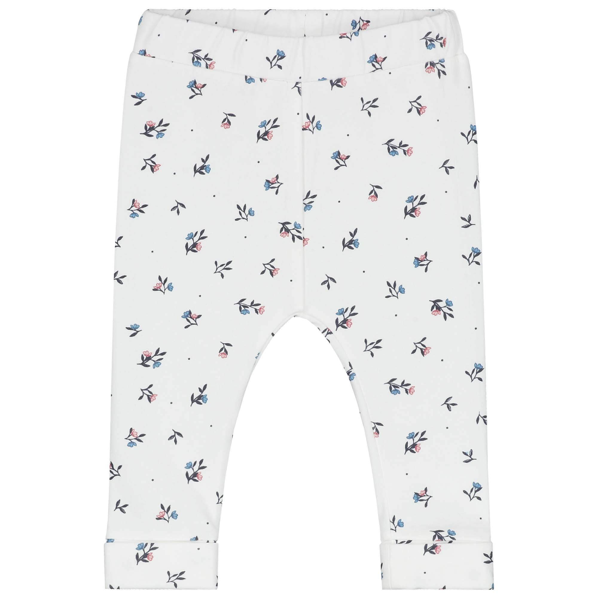 Prénatal newborn broek  all over print wit