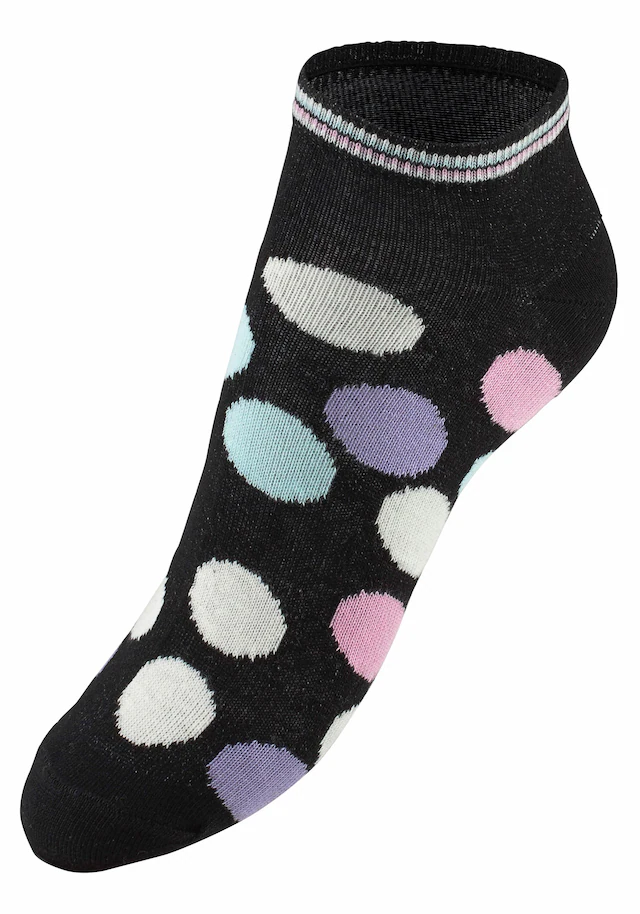 Bench. Sneakersocken Packung, 5 Stk. tlg. gestreift und gepunktet