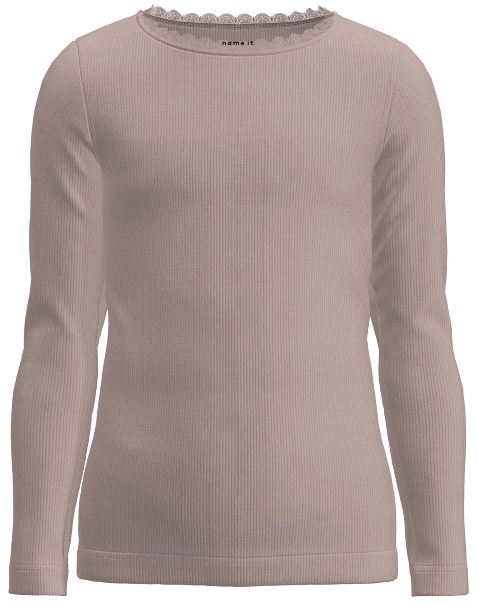 Langarmshirt NKFKAB SLIM in sepia rose