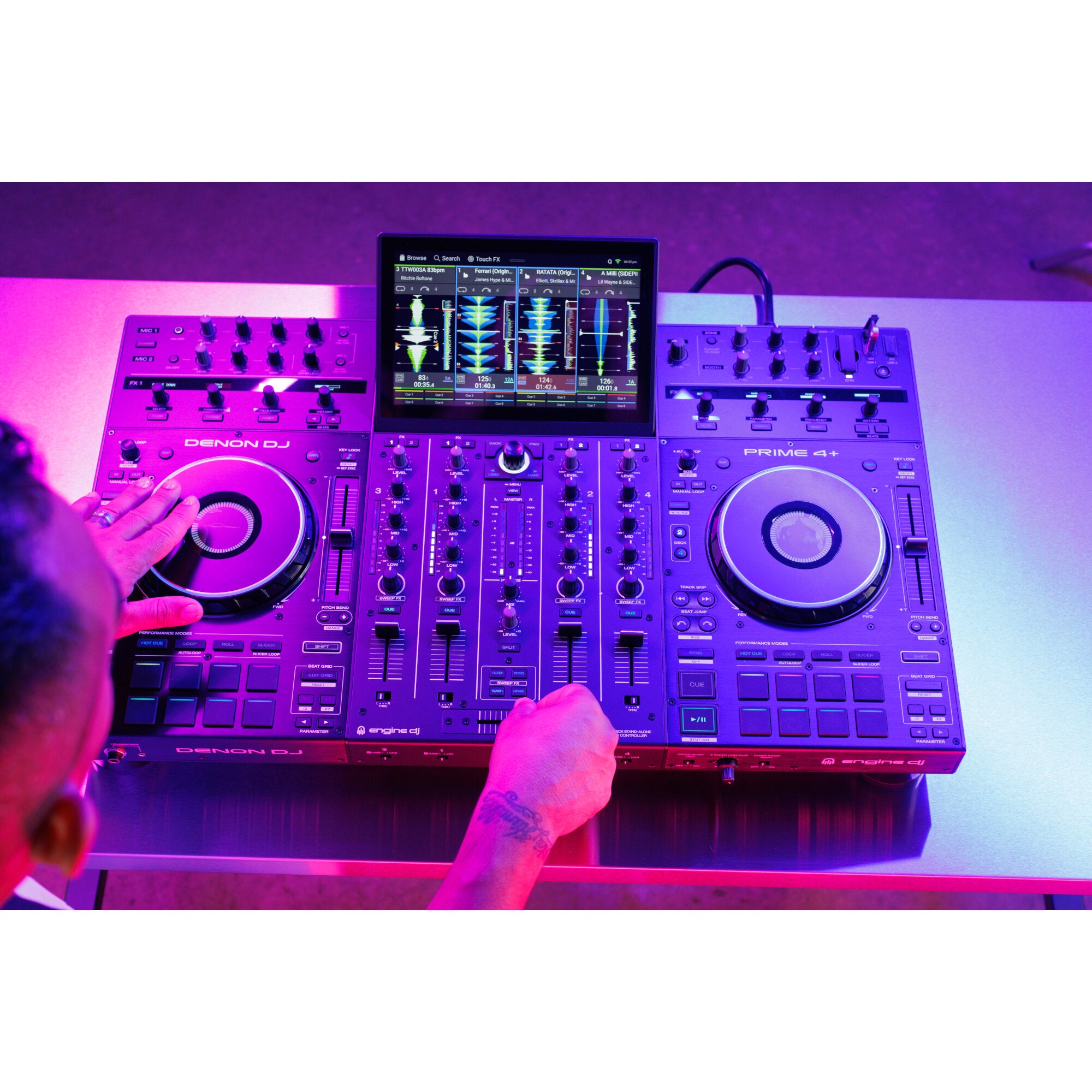 Denon DJ Prime 4+ 4-deck standalone DJ-controller