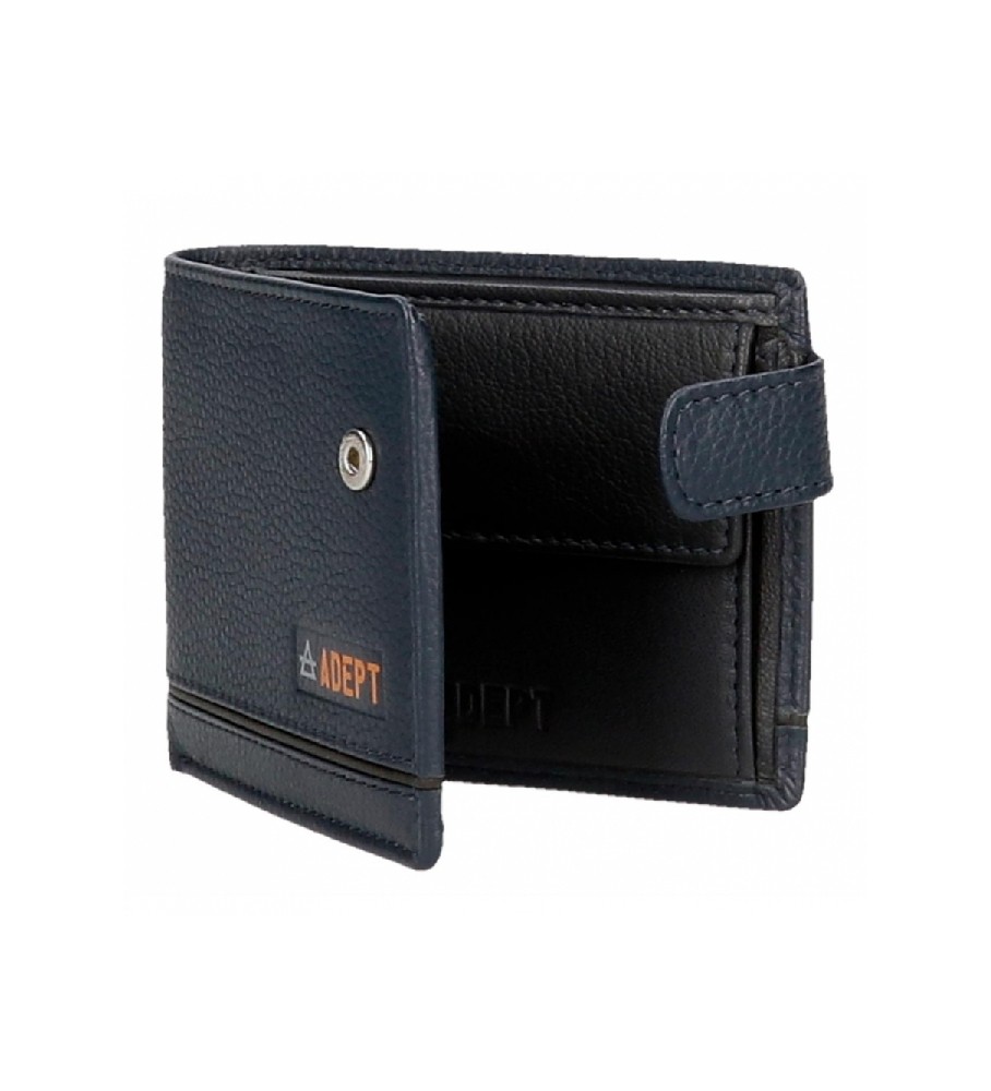 Carteira Joumma Bags Adept Kurt Azul - 11 x 8 x 1 cm