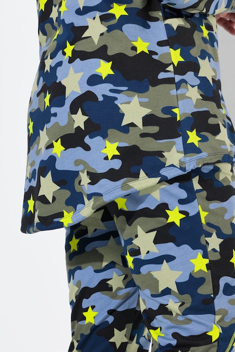 Sweatjacke, Camouflage mit Sternen, Langarm