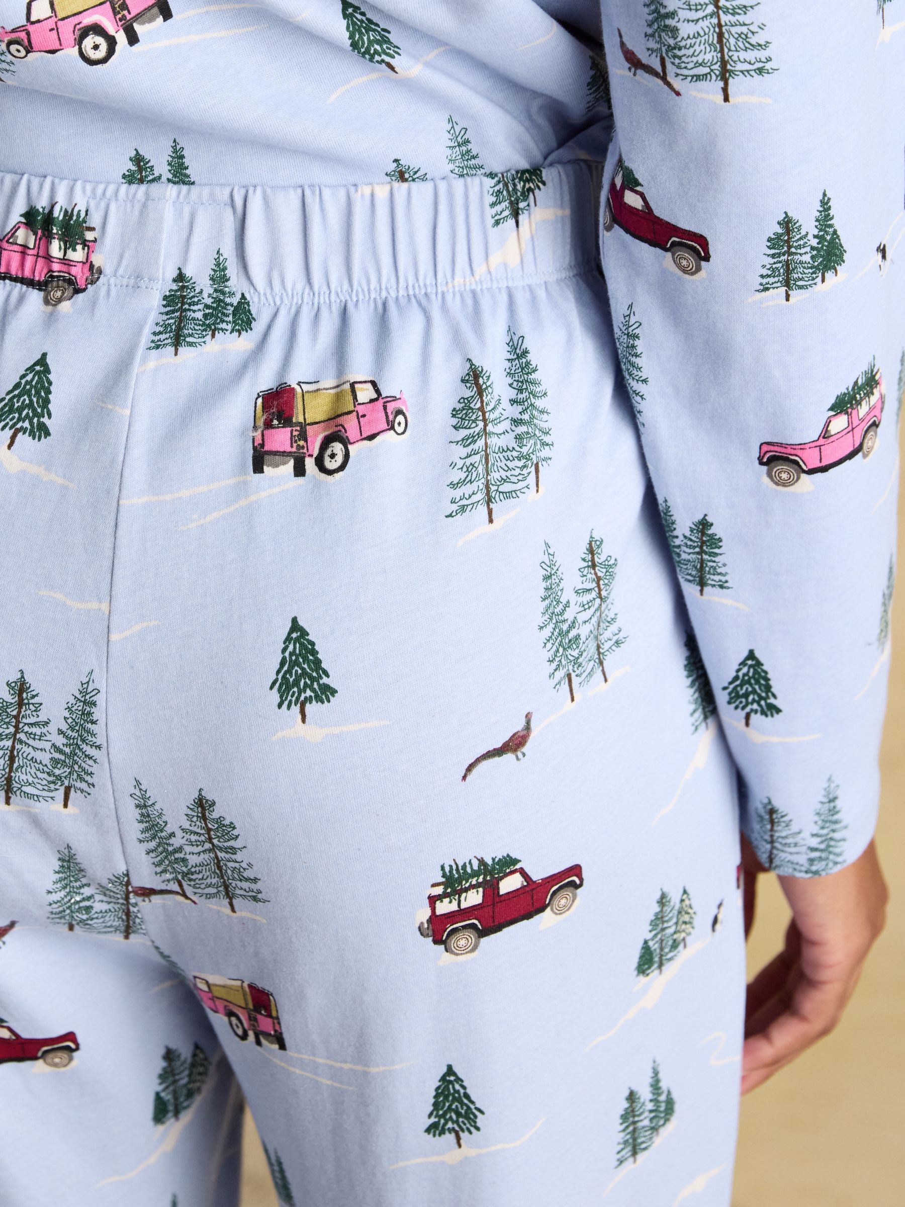 Blue 4x4 - Joules Lyla Long Sleeve Jersey Cotton Pyjama Set