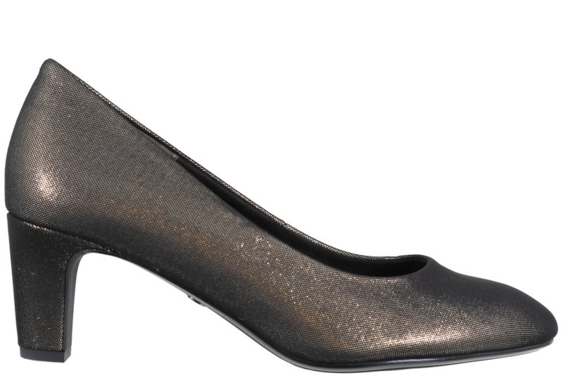 TAMARIS PUMPS I KOBBERFARVET TEKSTIL