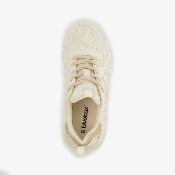 Blue Box dames dad sneakers wit beige
