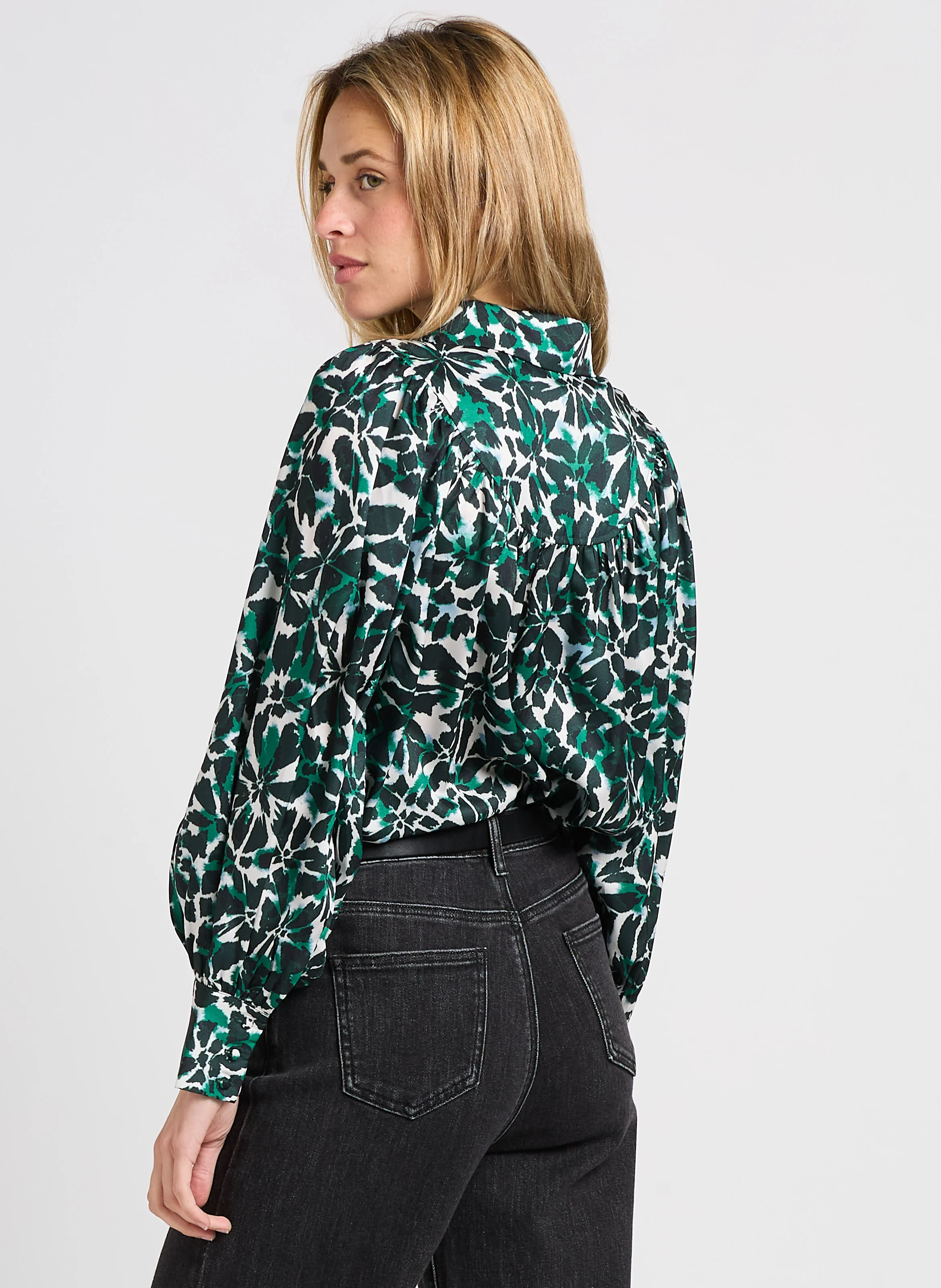 LAETICIA - Chemise ample imprimée| Vert