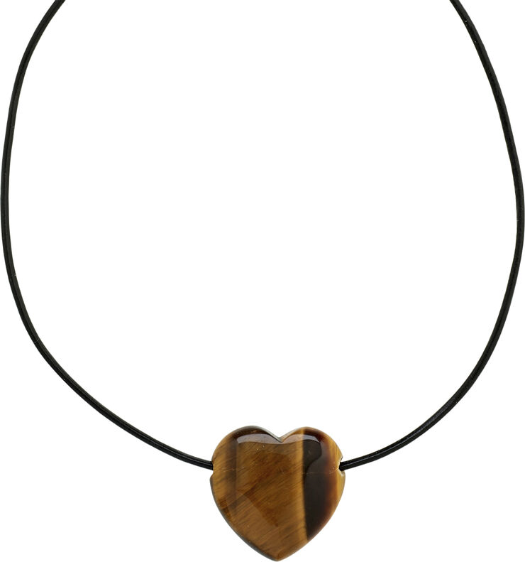 Pilgrim STAY tiger eye necklace silver-plated Sølv