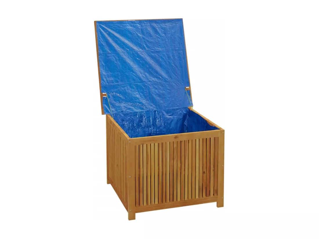 Prolenta Premium - Boîte de rangement de jardin 75x75x58 cm bois massif d'acacia