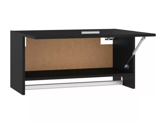 Garde-robe noir 70x32,5x35 cm bois d'ingénierie
