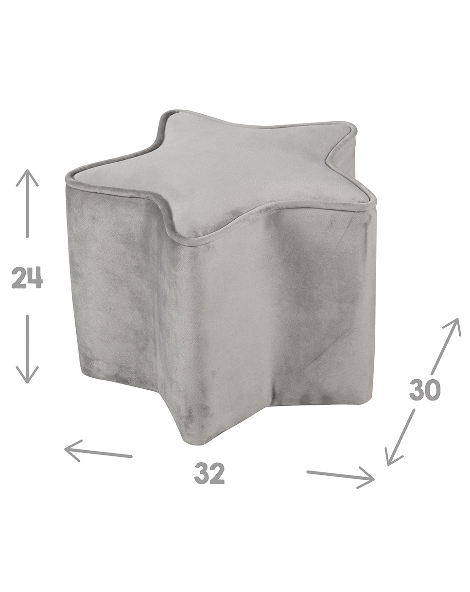 Kinderhocker Sternform LIL SOFA (Farbe: grau)